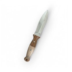 Универсален ловен нож с дървена дръжка и кания