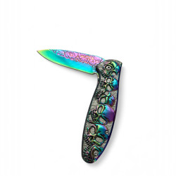 Сгъваем нож "Черепи - Хамелеон" – стил и функционалност с уникално покритие