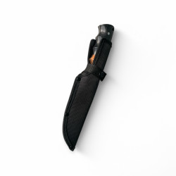 Ловен нож – 65X13 стомана, дървена дръжка, текстилна кания