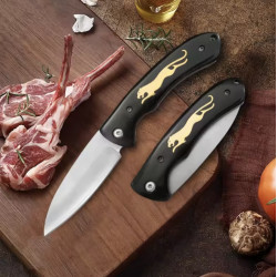 Плодово ножче 3" с дървена дръжка и острие от 5Cr15 неръждаема стомана