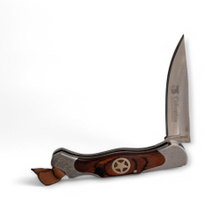 Сгъваем нож Model (S-286) с дървена дръжка и метални орнаменти – 19,4 см