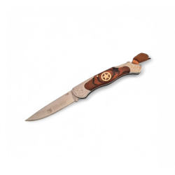 Сгъваем нож Model (S-286) с дървена дръжка и метални орнаменти – 19,4 см