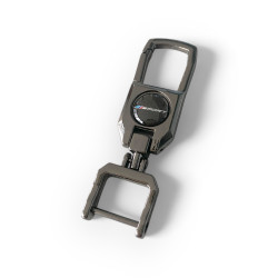 Метален ключодържател с въртяща се халка и отвертка  Креативно заглавие: Скорост и стил