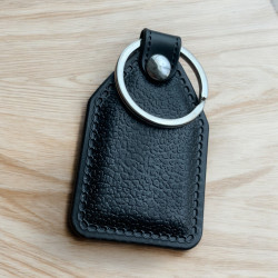 Метален ключодържател с лице на Iron Man и кожен елемент