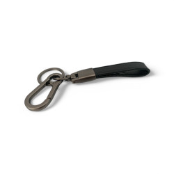 Ключодържател с кожена каишка и въртяща метална закопчалка Градска динамика