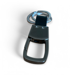 Ключодържател с кожена каишка и метална щипка  - Италиански дух