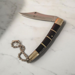 Сгъваем джобен нож Columbia с метална и дървена дръжка – ключодържател