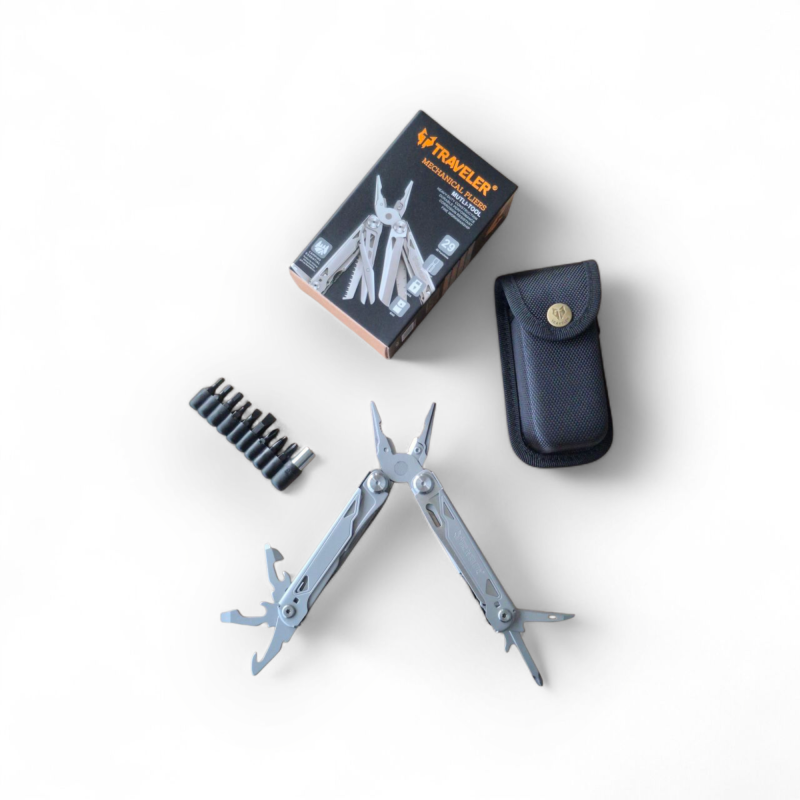 Traveler Multi-tool – здрав и компактен инструмент за всеки ден Механични клещи и нож в комплект Traveler