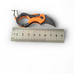 Мини сгъваем нож тип карамбит с верижка – 440 стомана