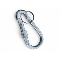 Метален карабинер 75 мм с винтова муфа и халка – Ø5.8 мм - Заключена сигурност