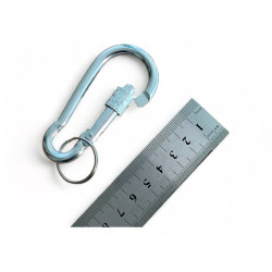 Метален карабинер 75 мм с винтова муфа и халка – Ø5.8 мм - Заключена сигурност