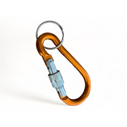 Оранжев алуминиев карабинер с винтова муфа – 75 мм : Пламъкът на сигурността
