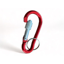 Червен алуминиев карабинер с винтова муфа – 75 мм : Пламъкът на стила