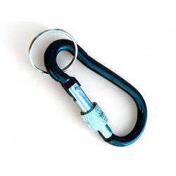 Черен алуминиев карабинер с винтова муфа – 75 мм : Сила и стил