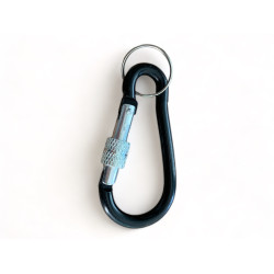 Черен алуминиев карабинер с винтова муфа – 75 мм : Сила и стил