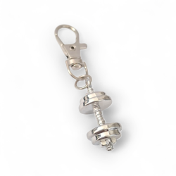 Метален ключодържател с дъмбел : Сила в джоба