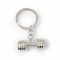 Метален ключодържател с мини дъмбел – хромиран дизайн  : Символ на сила