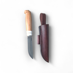 Ловен нож с маслинова дръжка и стомана 14C28N – 23 см