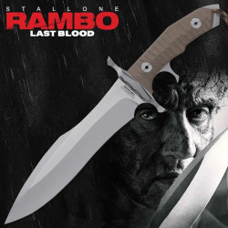 Ловен нож „Rambo Last Blood“ – 34 см, 9Cr18Mov стомана, с кожена кания