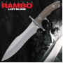 Кожена кания с релефен надпис RAMBO и тактически нож Ловен нож Rambo Last Blood – реплика от филма с бежова дръжка