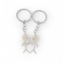 Метален ключодържател с весело човече – Здравей, Усмивко! 