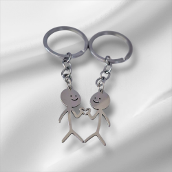 Метален ключодържател с весело човече – Здравей, Усмивко! 