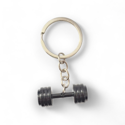 Метален ключодържател с дъмбел – черен - Силата в сянка