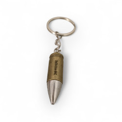 Метален ключодържател куршум в ретро стил – VF гравюра  - Златният изстрел