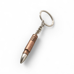 Ключодържател куршум "PUBG" – меден метал, 6 см, надпис "Shotgun Bullet"  - Меден изстрел от битката