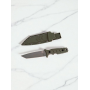 Ловен нож с Kydex кания – комплект в цвят Green G10 Тактически ловен нож с D2 острие и зелена G10 дръжка