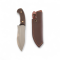 Универсален ловен нож с дървена дръжка и кожена кания – стомана 65Х13, 24.3 см