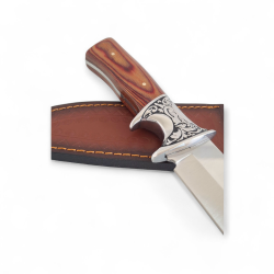 Ловен нож с инкрустиран гард и дръжка от махагон Vip Ever - C43A, стомана 440C, 30 см