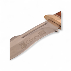 Ловен нож за оцеляване Columbia SA78 – 440C стомана, дървена дръжка и текстилна кания, 30 см