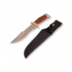 Ловен нож за оцеляване Columbia SA78 – 440C стомана, дървена дръжка и текстилна кания, 30 см