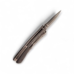 Сгъваем нож "Ornate Shadow" – гравиран метал и тъмна дървесина