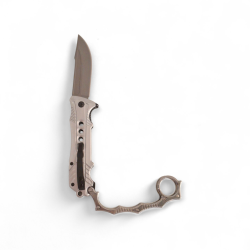 Тактически нож „Бойна звезда“ – сгъваем, 21.5 см, сребрист, 420HC стомана