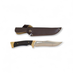 Ловен нож "Outland Gold" – острие от неръждаема стомана, ергономична дръжка и кожена кания