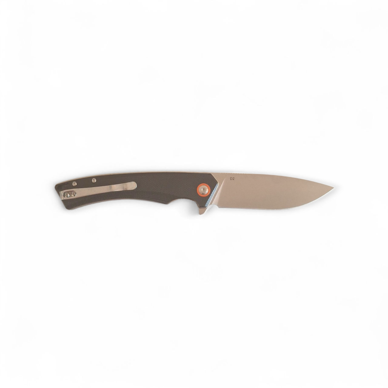 Черен нож Onyx Arms с D2 стомана и G10 дръжка Сгъваем нож Onyx Arms с отворено Drop Point острие