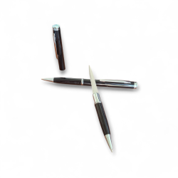 Стилна черна писалка с нож 2 в 1- Нощна елегантност