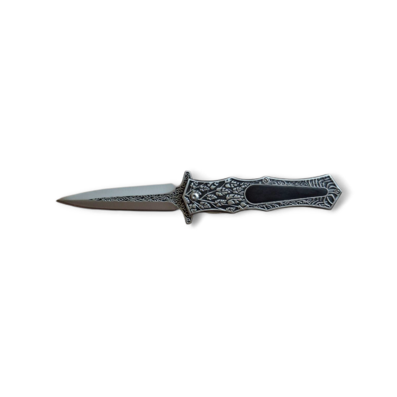 Сгъваем нож Ornamental Dagger върху шишарка и зелени дъски