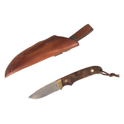 Ловен нож Old Pine – Компактен, с остро 7Cr17Mov острие и кожена кания