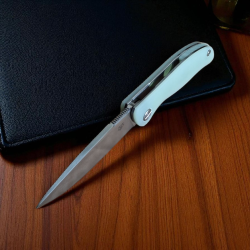 Сгъваем полуавтоматичен нож „Скайлайн“ – 19.5 см, D2 стомана, синя дръжка