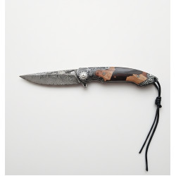 Сгъваем полуавтоматичен нож Shadow Timber VG10 Damascus