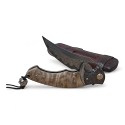 Сгъваем нож Falcon Edge Damascus – луксозен модел с едноръчно отваряне