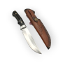 Ловен нож с абаносова дръжка и кожена кания – модел Ebony Hunter