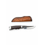 Ловен нож Woodland Edge с дървена дръжка и кожена кания