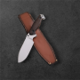 Нож за бушкрафт с отвор за връзка и дървена дръжка