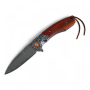 Сгъваем нож от дамаска стомана с дръжка от червено сандалово дърво