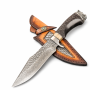 Ръчно изработен нож с рогова дръжка