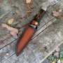 Ловен нож с дръжка от дърво и епоксидна смола
